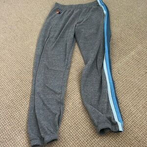 Aviator nation 5 stripe blue sweatpants